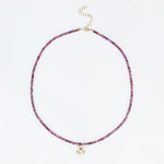 Gemstone Choker with Diamond Charm