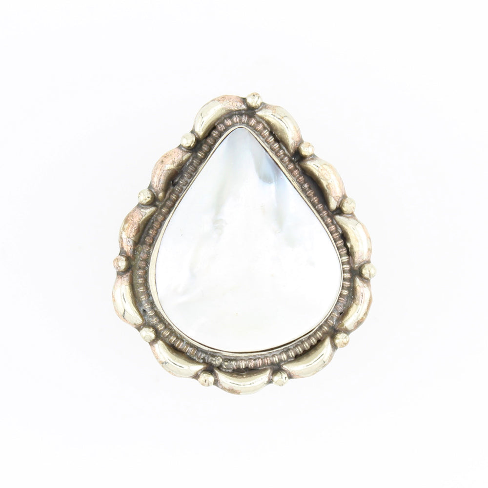 Vintage Tibetan Mother of Pearl Ring