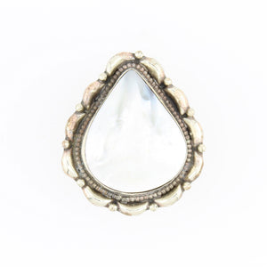 Vintage Tibetan Mother of Pearl Ring