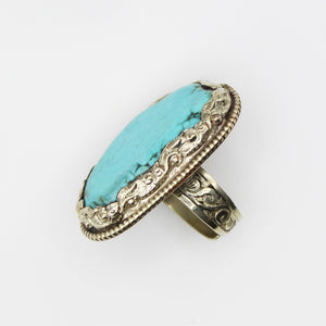 Vintage Tibetan Turquoise Ring