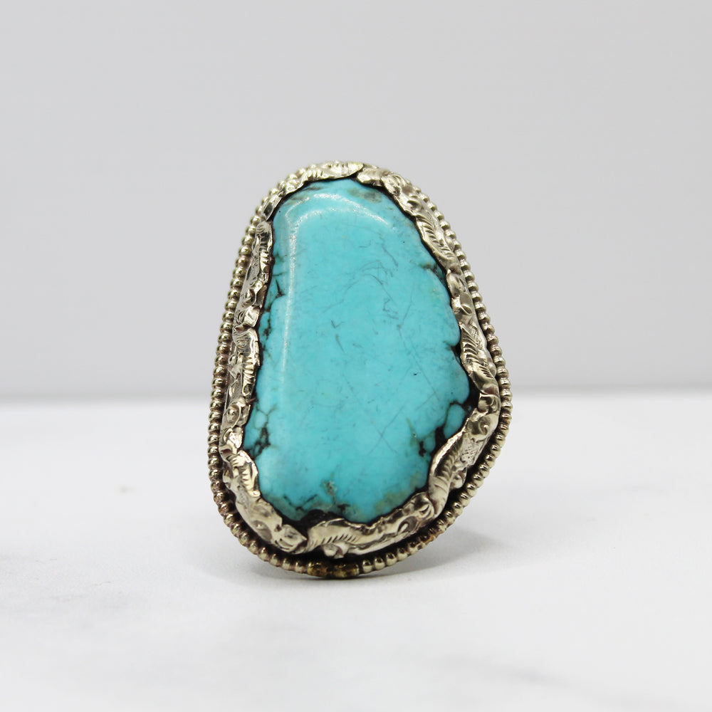 Vintage Tibetan Turquoise Ring