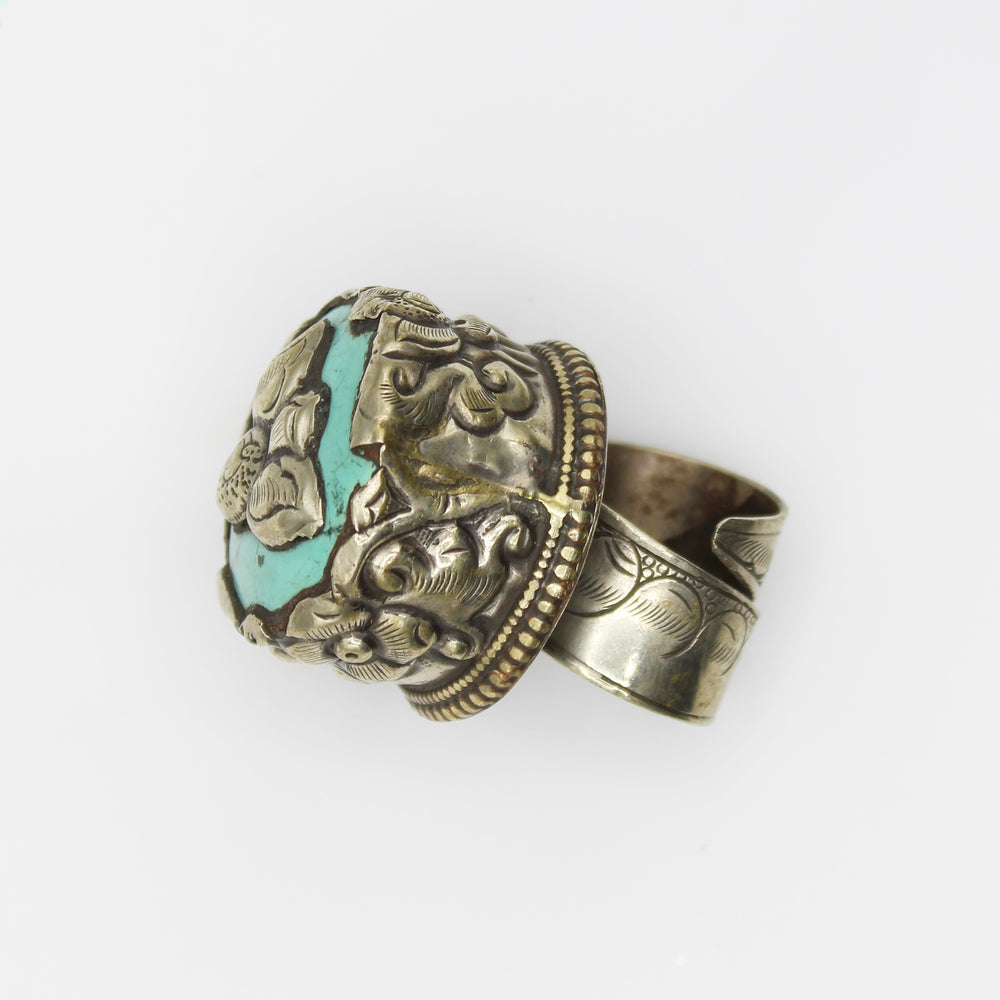 Vintage Tibetan Turquoise Ring