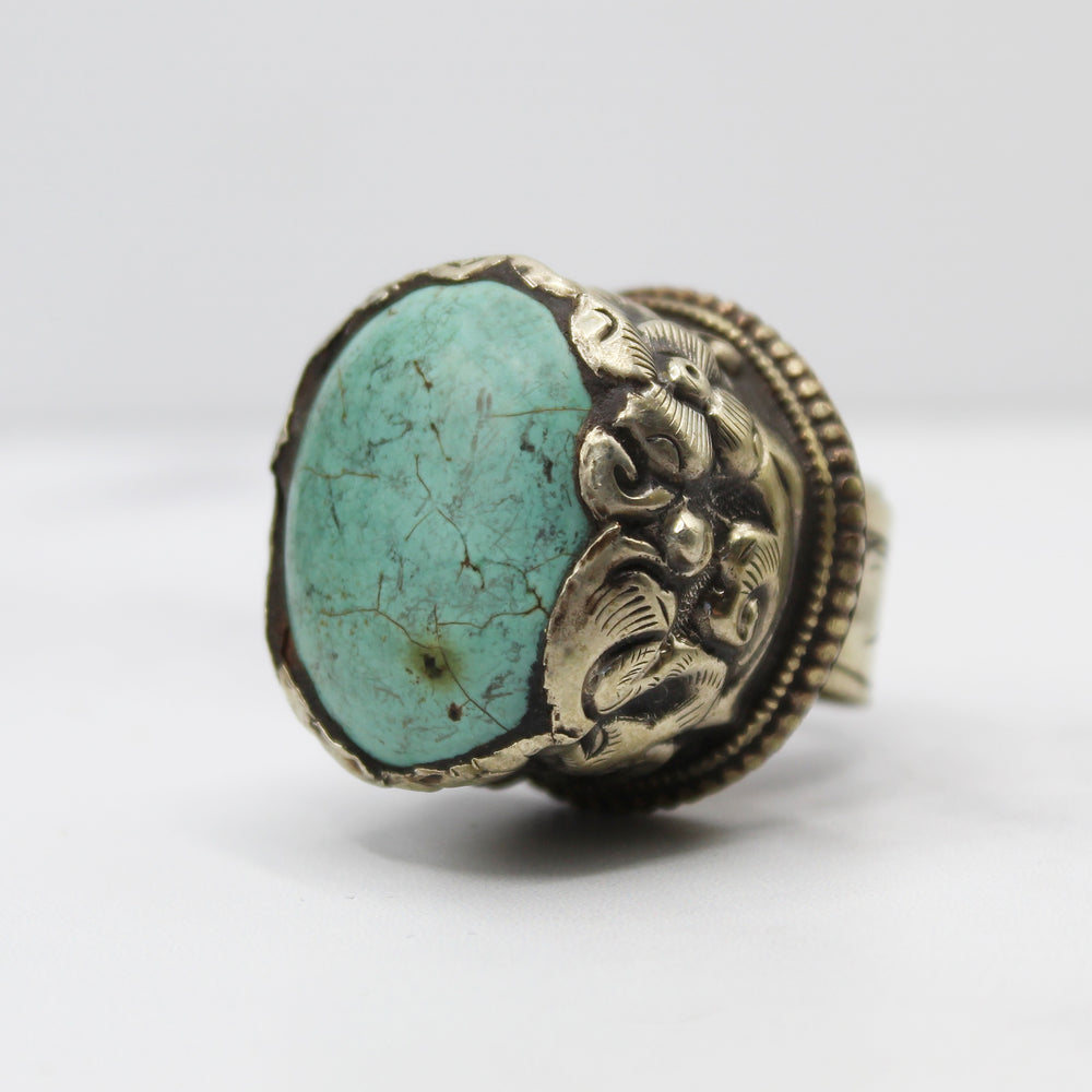 Vintage Tibetan Turquoise Ring