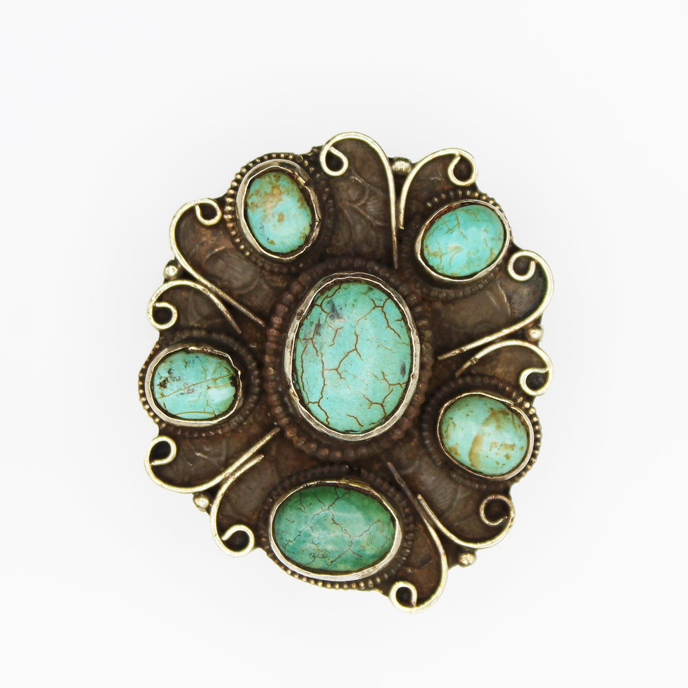 Vintage Tibetan Turquoise Ring