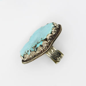 Vintage Tibetan Turquoise Ring