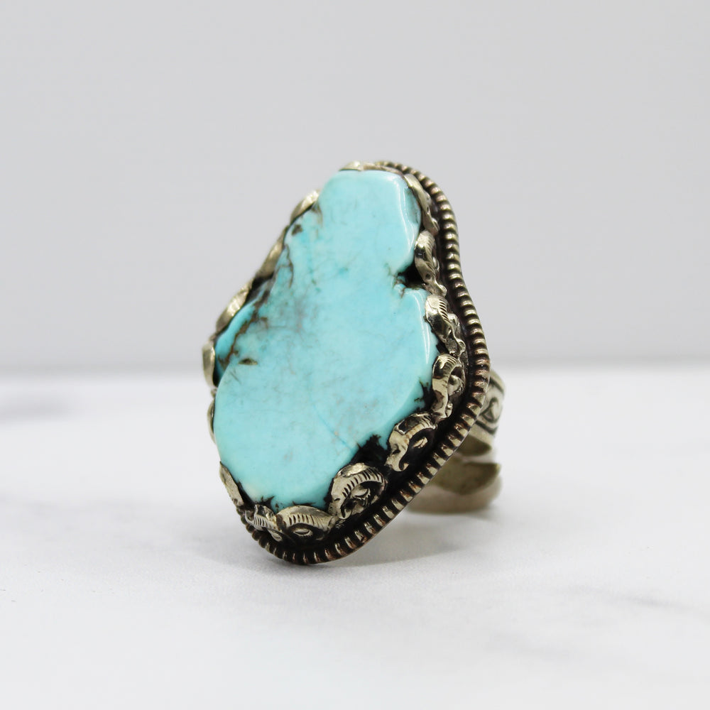 Vintage Tibetan Turquoise Ring