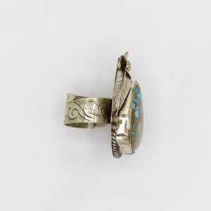 Vintage Tibetan Turquoise & Gold Ring