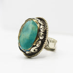 Vintage Tibetan Turquoise & Gold Ring