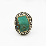 Vintage Tibetan Turquoise & Gold Ring