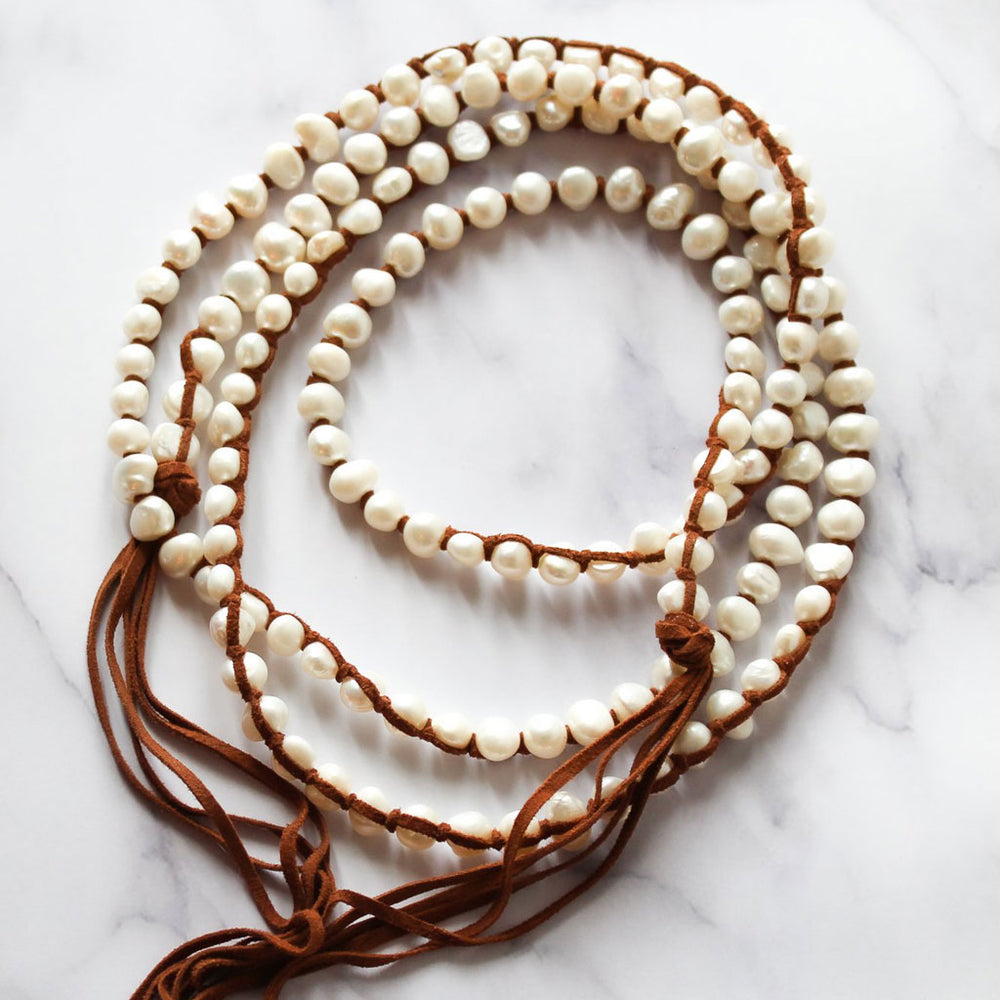 
            
                Load image into Gallery viewer, Classic Boho White (Small Pearls)
            
        